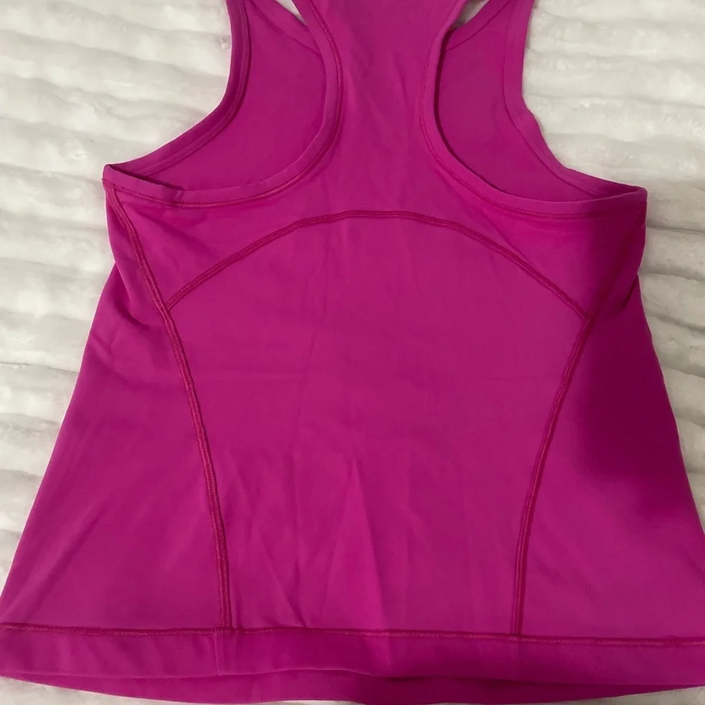 Lululemon Women's Fuchsia Racerback Tank Top - Unbranded